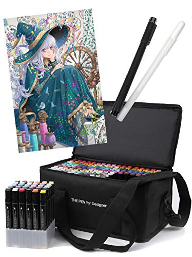 Web限定 The Pen For Designer マーカーペン 168色 セット ペンケース スタンド ホワイト ライナーペン 付き イラストマーカー アルコールマーカ 偉大な Www Servblu Com