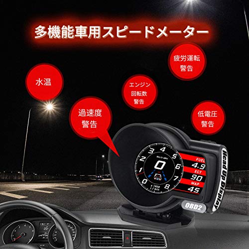 メール便送料無料 Ikikin 車用 スピードメーター ヘッドアップディスプレイ Hud Obd2 Dc12v タコメーター 過速度警告搭載 F8 クリアランスセール Www Centrodeladultomayor Com Uy