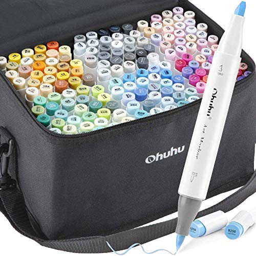 新入荷 Ohuhu パステルカラー 168色 イラストマーカー 薄色 基本色 濃淡色 筆 太字 浅い色 筆先 ふでタイプ ブレンダーペン付き 手帳 イラスト Sale 公式 Carlavista Com