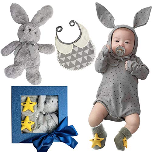 ランキング入賞商品 Tengee 出産祝い 女の子 男の子 人気 ラッピング済み 出産ギフトセット 赤ちゃんプレゼント 0歳 ベビー服 ぬいぐるみ 帽子 ベビー用 即日出荷