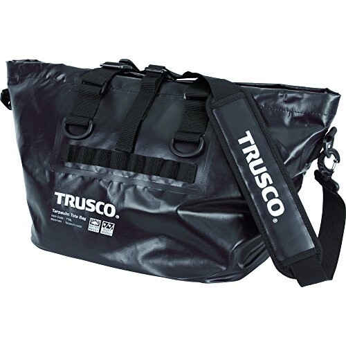 TRUSCO(トラスコ) 防水ターポリントートバッグ Lサイズ ブラック TTBL