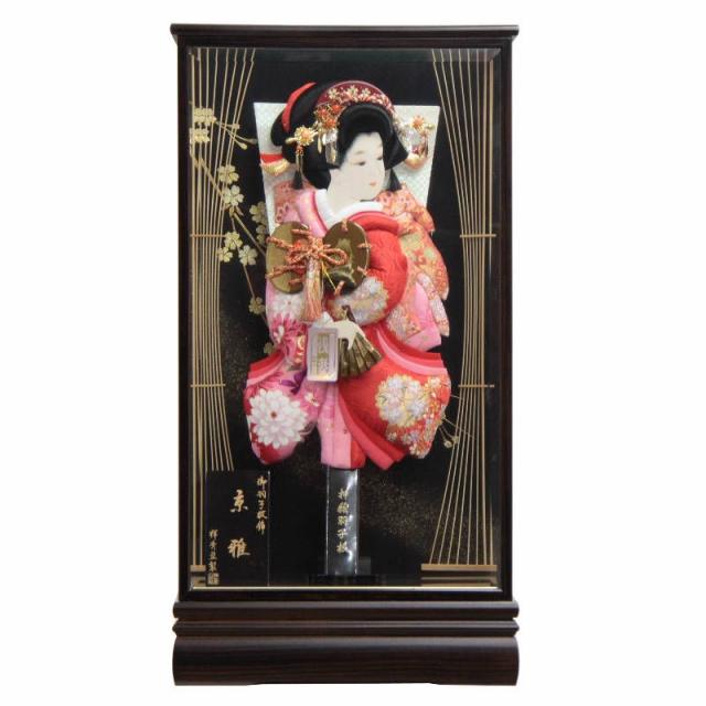 Ewestcoast 羽子板 ケース入り 正絹振袖 浅妻 18号 高さ73cm Hg18 4 京雅