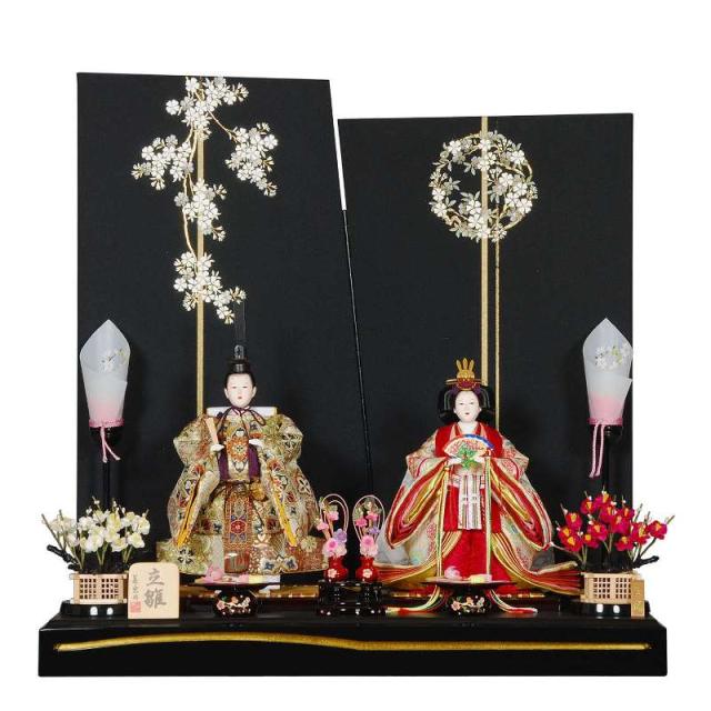 驚きの価格 平飾り 親王立雛 雛人形 絵巻 雛祭り Sb 7 76 黒 石目塗り 幅69cm R3 1046 No A えまき 雛人形 Tech Builders