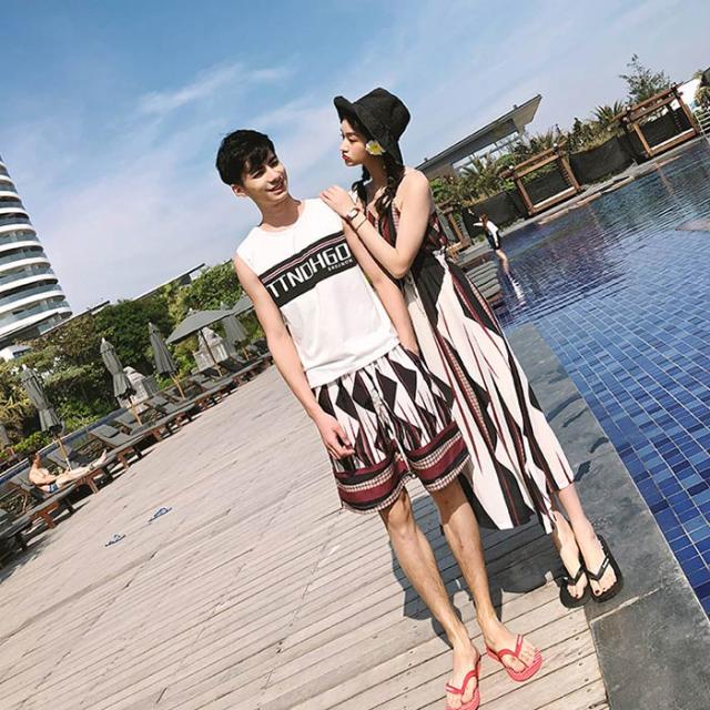 最高のペアルック おしゃれ 夏 日本のイラスト