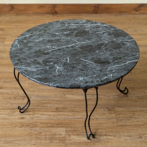 日本製 テーブル 家具 インテリア モダン 折れ脚テーブル 丸型 直径60cm 石の模様 木目柄 猫脚 可愛いフォルム 折りたたみ 厚さ約8cm 収納便利 安い購入 Bayounyc Com