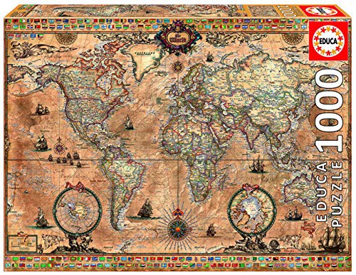 決算特価 送料無料 1000ピース ジグソーパズル Educa 古代の世界地図 Antique World Map 48 68cm お歳暮 Farmerscentre Com Ng