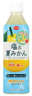 えひめ飲料 POM 塩と夏みかん PET 490ml×24本入【×2ケース：合計48本】