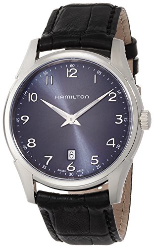 腕時計 ハミルトン メンズ Hamilton Men's Jazzmaster Stainless Steel Swiss-Quartz Watch with Leather