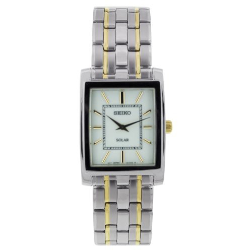 腕時計 セイコー レディース Sieko Women's SUP893 Two Tone Stainless Steel Analog with White Dial Wa