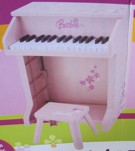 pink barbie piano