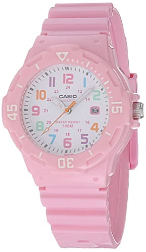 腕時計 カシオ レディース Casio Women's LRW-200H-4B2VCF Pink Stainless Steel Watch with Resin Band