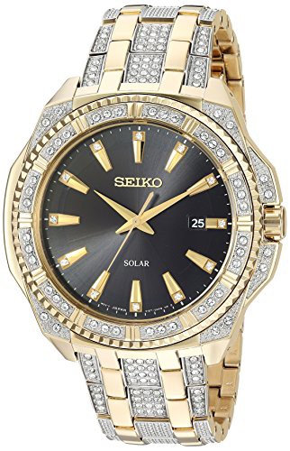 セイコー SEIKO ソーラー メンズ腕時計 SNE458 ベゼル,