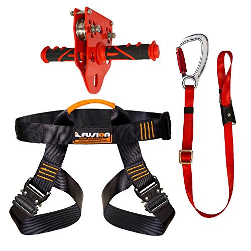 海外正規品 並行輸入品 アメリカ直輸入 Fusion Climb Pro Backyard Zip Line Kit FK-A-HLT-32 Harne