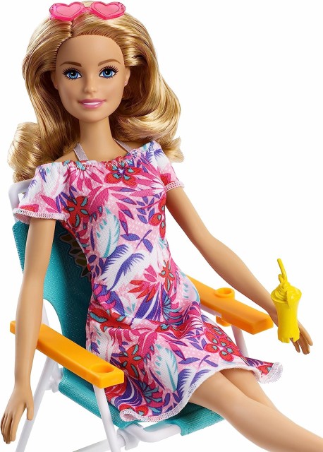 barbie with beach chair