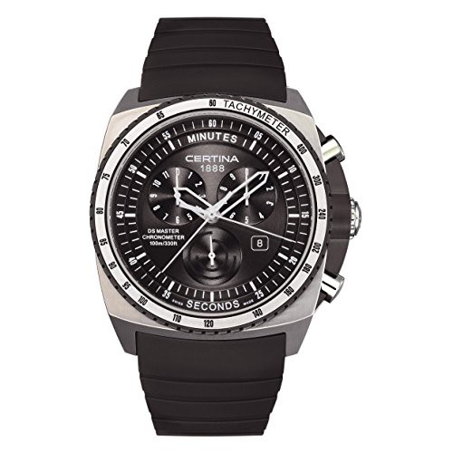 腕時計 サーチナ メンズ Certina DS Master Chronograph Quartz Chronometer Black Dial Men's Watch C0154