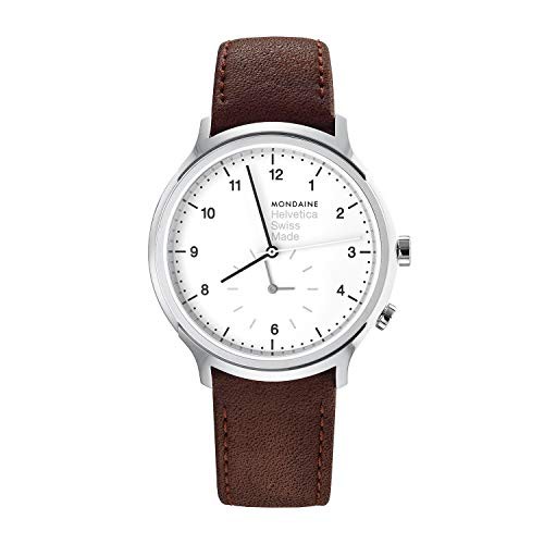 腕時計 モンディーン 北欧 Mondaine Helvetica MH1.R2010.LG Mens Watch 40mm - Wrist Watch GMT Brown Le