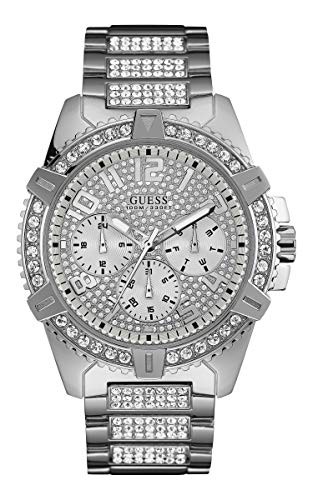 腕時計 ゲス GUESS Guess Frontier Quartz Crystal Silver Dial Men's Watch W0799G1