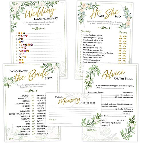 セール30 Off 海外カードゲーム 英語 アメリカ Bridal Shower Games Set Of 5 Activities For 50 Guests 5x7 Car 当店限定