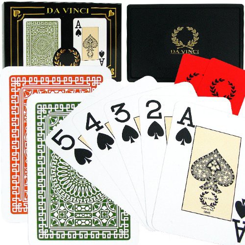 海外カードゲーム 英語 アメリカ Da Vinci Italian Plastic Playing Cards, 2-Deck Set Poker Size Jum