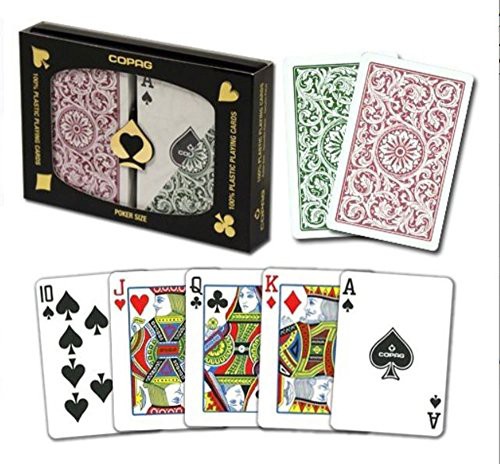 おすすめ 海外カードゲーム 英語 アメリカ Copag Poker Size Regular Index 1546 Playing Cards Green Burgundy 枚数限定 Www Meikyu Jp