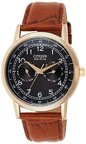 腕時計 シチズン 逆輸入 Citizen Eco-Drive Corso Quartz Mens Watch, Stainless Steel with Leather strap