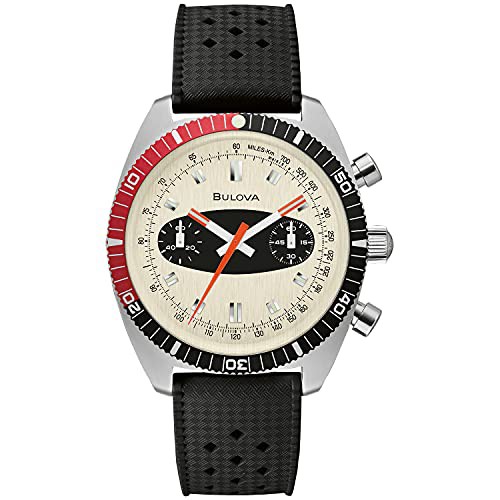 腕時計 ブローバ メンズ Bulova Men's Archive Series Surfboard Chronograph Strap, Black