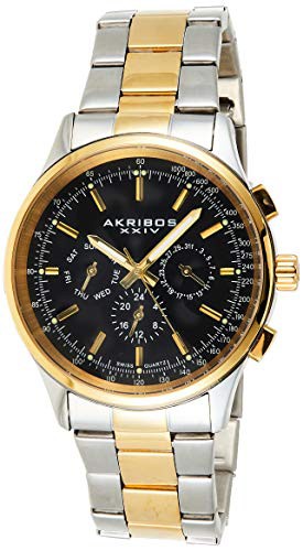 腕時計 アクリボスXXIV メンズ Akribos XXIV Men's Multifunction Swiss Watch - 3 Subdials, Day, Date aの通販はau