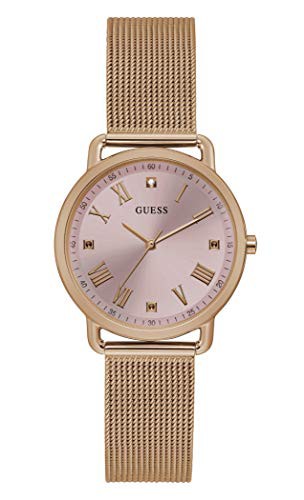 腕時計 ゲス GUESS GUESS Women's Analog Quartz Watch with Stainless Steel Strap, Rose Gold, 184 (Model: GW