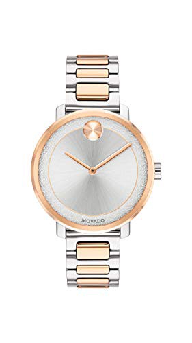 腕時計 モバード レディース Movado Women's BOLD Sugar Dial 2-Tone Watch with a Flat Dot, Silver/Gol