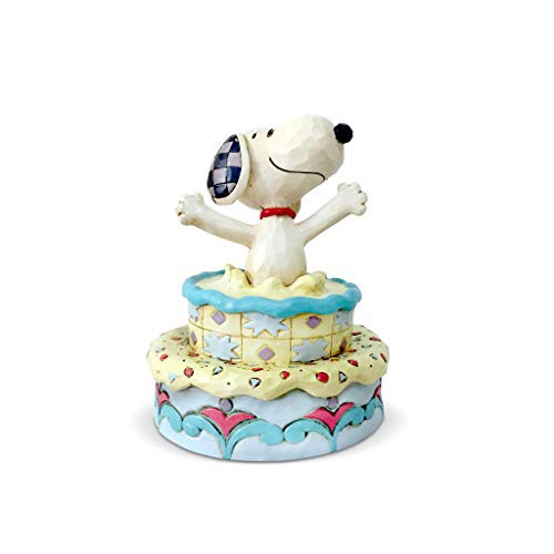 本日超得 エネスコ Enesco ピーナッツ スヌーピー バースデーケーキ フィギュア インテリア ジム ショア 新品