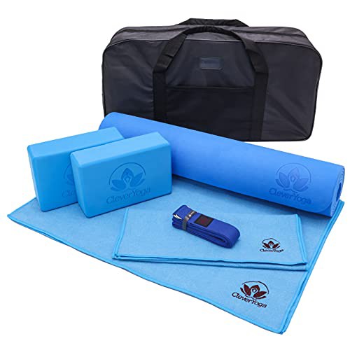 ヨガマット フィットネス Yoga Gift for Women and Men - Mat Set Gray Kit 7PC - 6mm Large Yoga Mat, Yo