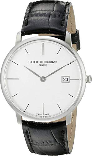 腕時計 フレデリックコンスタント メンズ Frederique Constant Slimline Men's Silver Dial Black