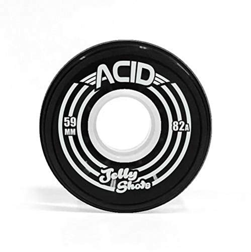 ウィール タイヤ スケボー Acid Chemical Co. Jelly Shots Skateboard Wheels (White, 59mm 82A)