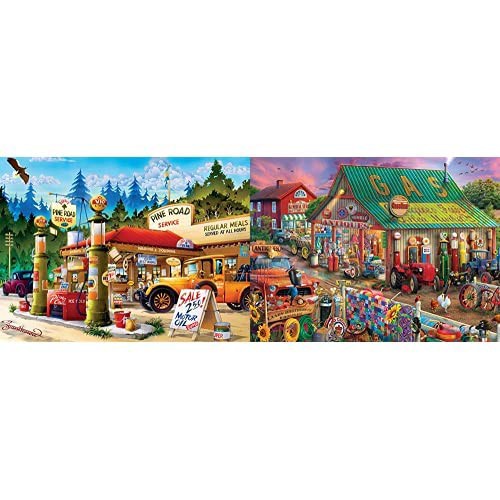 正規品 ジグソーパズル 海外製 アメリカ Buffalo Games Cartoon World Pine Road Service 1000 Piece Ji お洒落