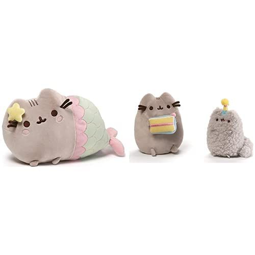 ガンド GUND ぬいぐるみ GUND Pusheen Mermaid with Star Plush Stuffed Animal Cat, 12" & Pusheen and Stor