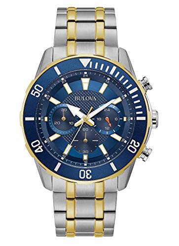 腕時計 ブローバ メンズ Bulova Men's Chronograph Quartz Watch with Stainless Steel Strap 98A246