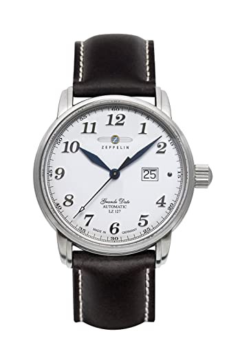 腕時計 ツェッペリン メンズ Zeppelin Men's Automatic Watch LZ127 GRAF Zeppelin 76521S with Leather