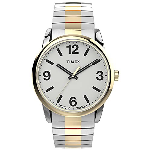 腕時計 タイメックス メンズ Timex Men's Easy Reader Bold 38mm Perfect Fit Watch ? Silver-Tone Cas