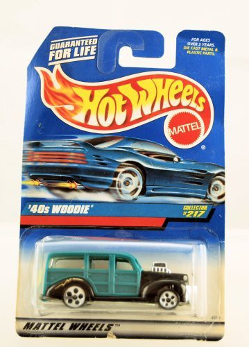 ホットウィール マテル ミニカー 40#39;s Woodie (Teal with 5 Dot Wheels) Hot Wheels Collector #217 on