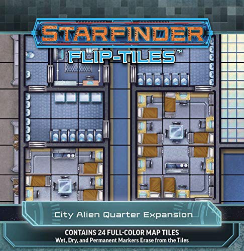 ボードゲーム 英語 アメリカ Paizo Starfinder Flip-Tiles: City Alien Quarter Expansion