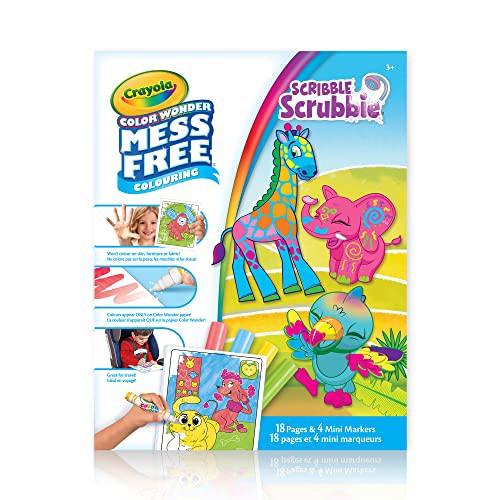 クレヨラ アメリカ 海外輸入 Crayola Color Wonder Mess-Free Colouring Pages & Mini Markers, Scribble