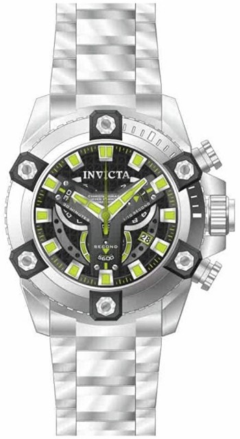 腕時計 インヴィクタ インビクタ Invicta Coalition Forces Chronograph Black Dial Stainless Steel M