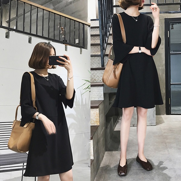 ワンピース 夏 カットソー ワンピース 韓国 ファッション レディース 夏服 レディース 黒ワンピース フレア Aライン フレア袖 大きいサイの通販はau Pay マーケット Vestito 商品ロットナンバー