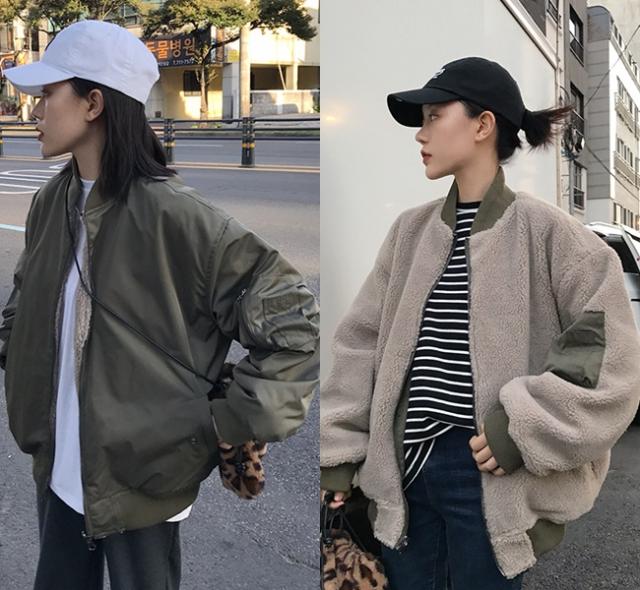 冬服 レディース Ma 1 ボアブルゾン 韓国 ファッション レディース Ma1 リバーシブル ブルゾン オーバーサイズ ボアジャケット 袖ポケッの通販はau Pay マーケット Vestito 商品ロットナンバー