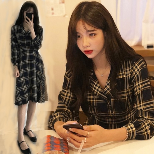 春 ワンピース チェック 韓国 ファッション レディース 春服 レディース チェック柄 フレアワンピース レトロワンピース フレアワンピーの通販はau Pay マーケット Vestito 商品ロットナンバー