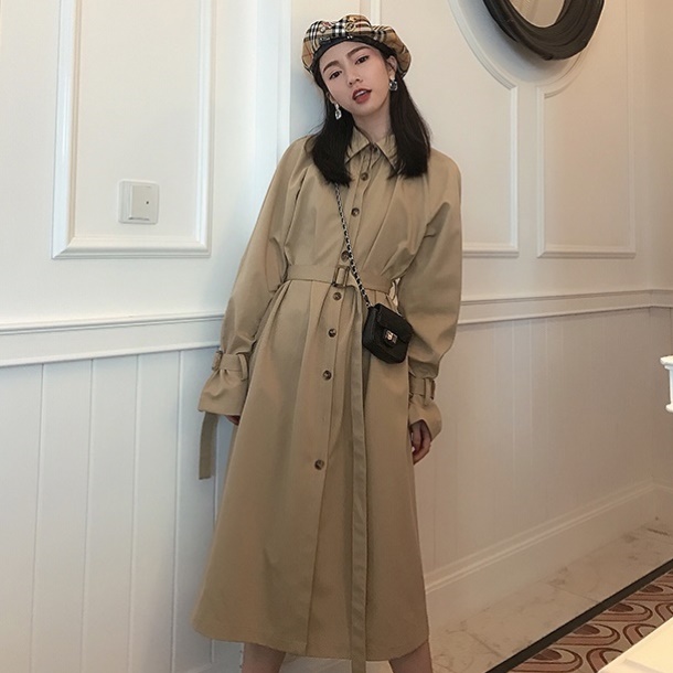 春 コート ワンピース レディース トレンチワンピース 春新作 韓国 ファッション 春服 レディース ウエストマーク 春コート ロングコートの通販はau Wowma ワウマ Vestito 商品ロットナンバー