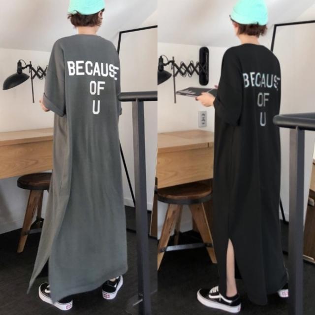 バックロゴ ｔシャツワンピース 夏服 レディース マキシワンピース 韓国 ファッション レディース カジュアル ワンピ ロゴプリント カッの通販はau Pay マーケット Vestito 商品ロットナンバー
