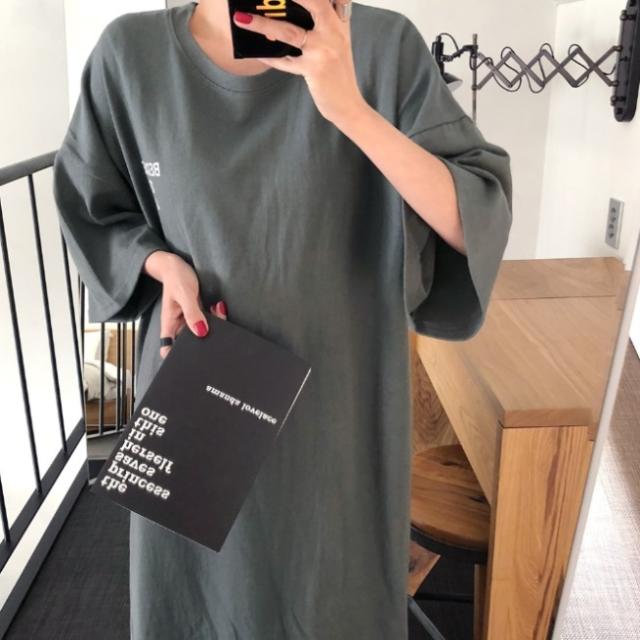 バックロゴ ｔシャツワンピース 夏服 レディース マキシワンピース 韓国 ファッション レディース カジュアル ワンピ ロゴプリント カッの通販はau Pay マーケット Vestito 商品ロットナンバー