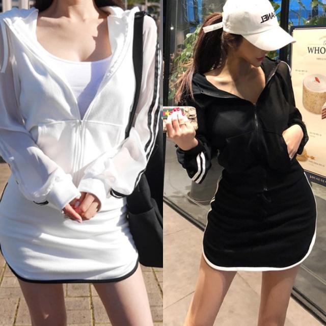 セットアップ レディース ミニスカート パーカー 韓国 ファッション レディース 夏服 上下セット サイドライン パーカー スカート シースの通販はau Pay マーケット Vestito 商品ロットナンバー