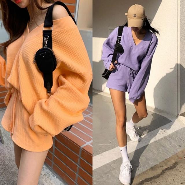 韓国 セットアップ レディース 春 サマーニット ショートパンツ 上下セット 春服 レディース オーバーサイズ セットアップ パープル オレの通販はau Pay マーケット Vestito 商品ロットナンバー